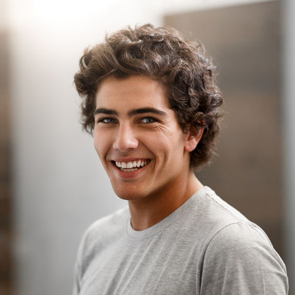 young man smiling