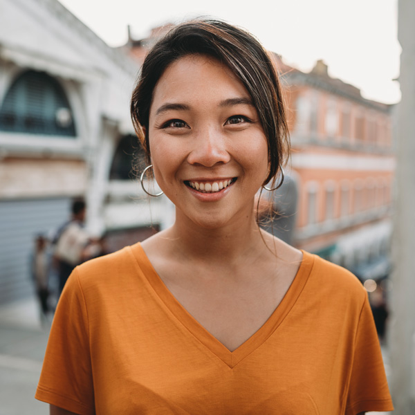 woman smiling